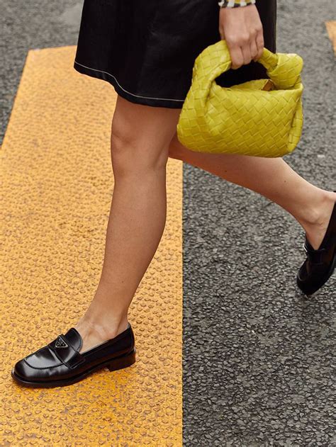 prada loafers street style|platform prada loafers.